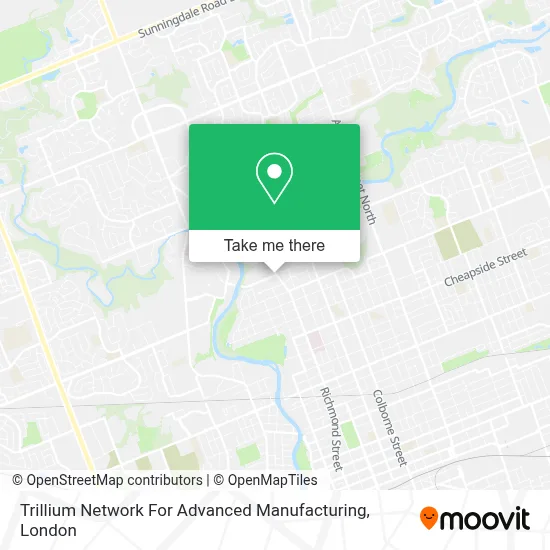 Trillium Network For Advanced Manufacturing map