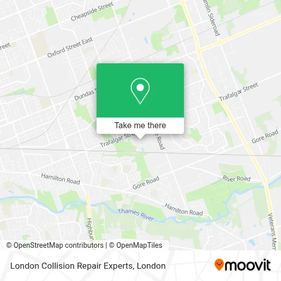 London Collision Repair Experts map