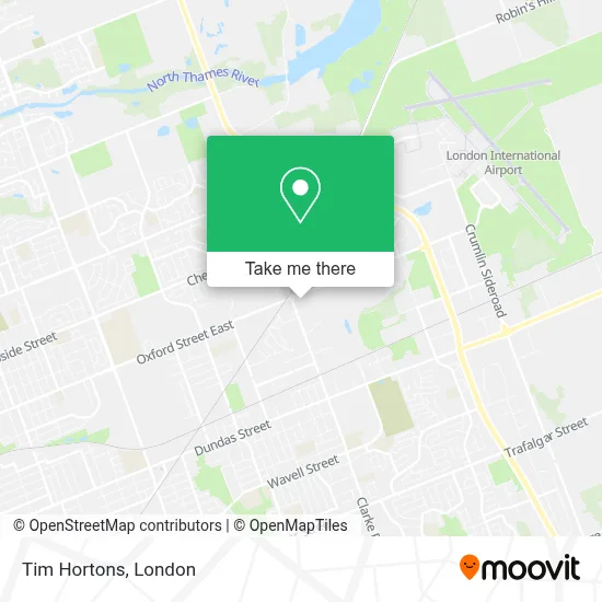 Tim Hortons map