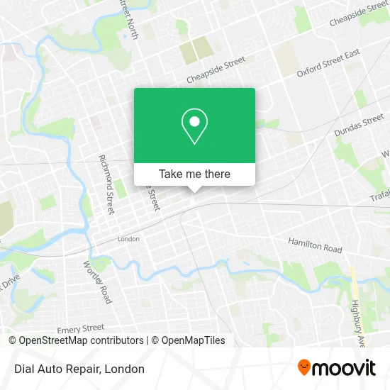 Dial Auto Repair map