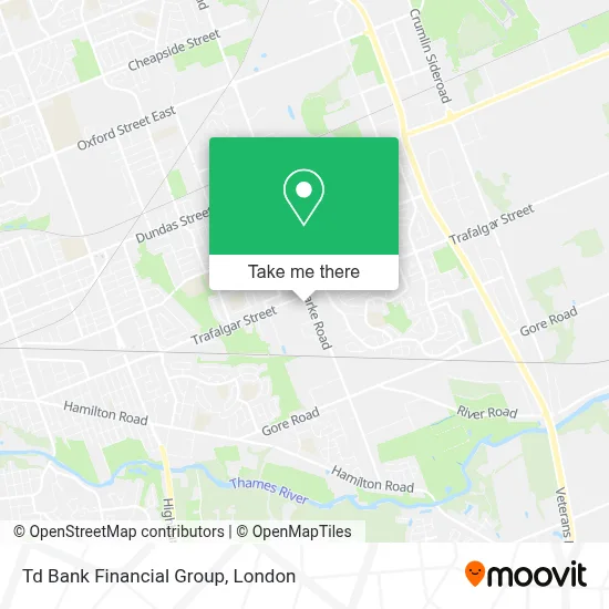 Td Bank Financial Group map