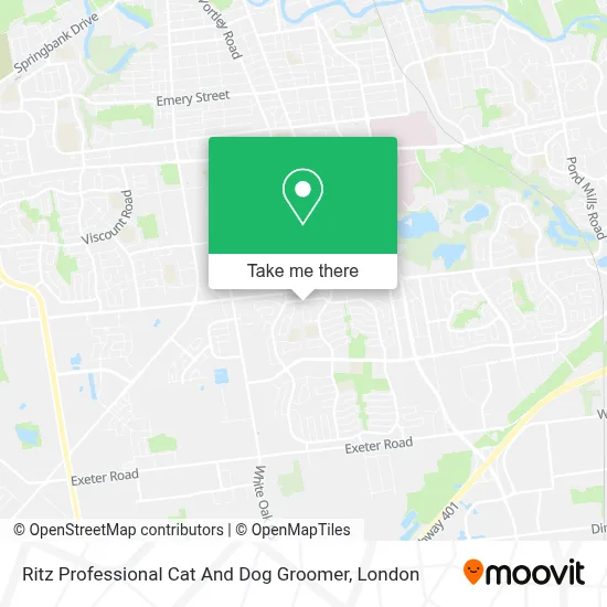 Ritz Professional Cat And Dog Groomer map