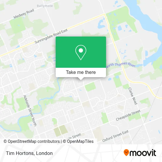 Tim Hortons map