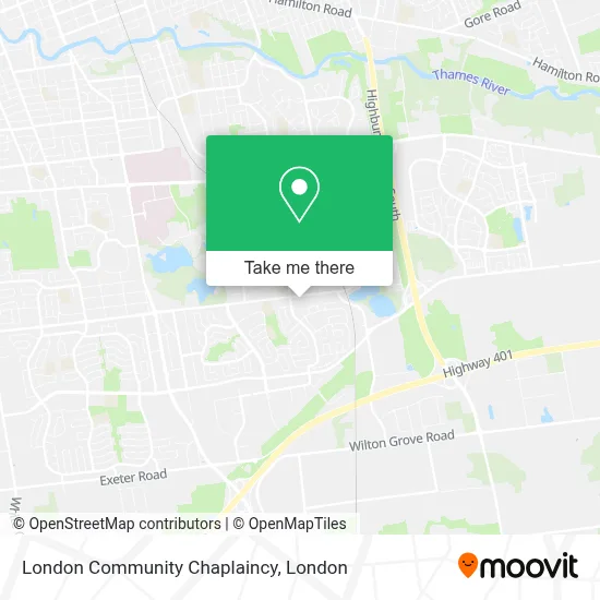London Community Chaplaincy map