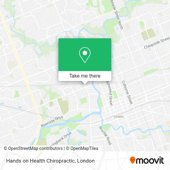 Hands on Health Chiropractic map
