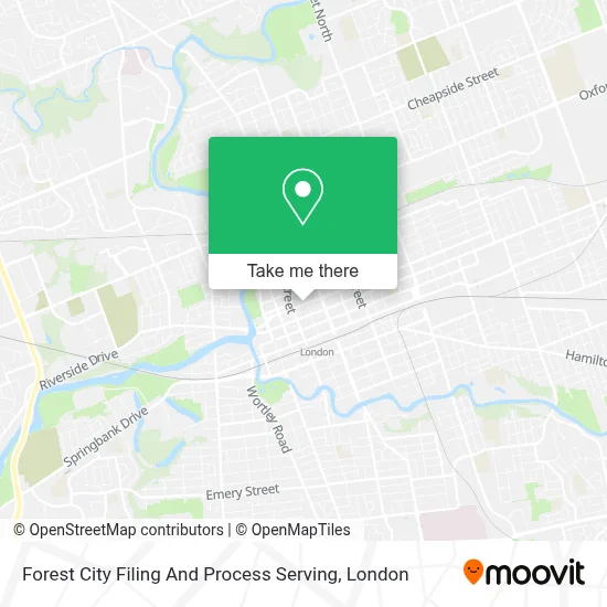 Forest City Filing And Process Serving map
