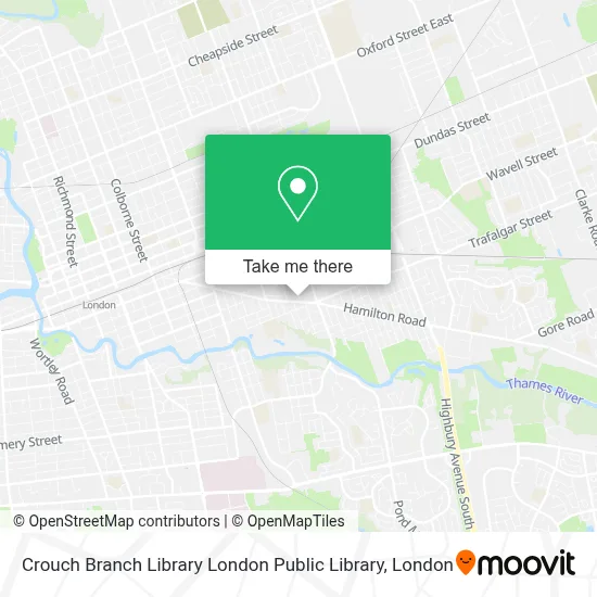 Crouch Branch Library London Public Library map
