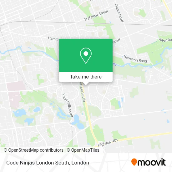 Code Ninjas London South map