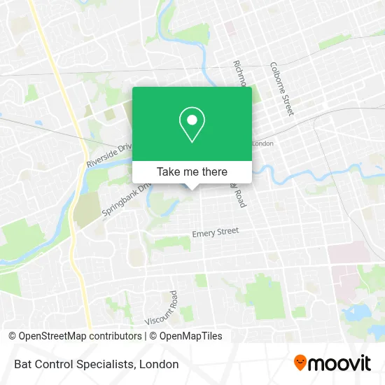 Bat Control Specialists map