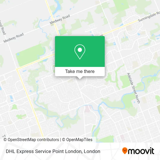 DHL Express Service Point London map