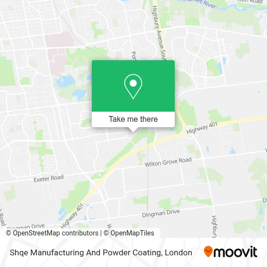 Shqe Manufacturing And Powder Coating map