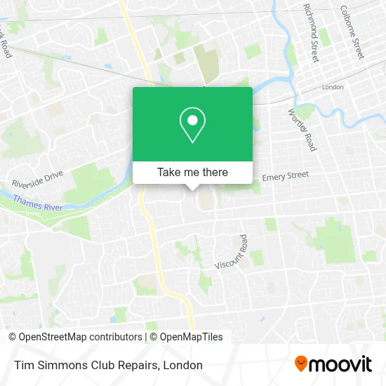 Tim Simmons Club Repairs map