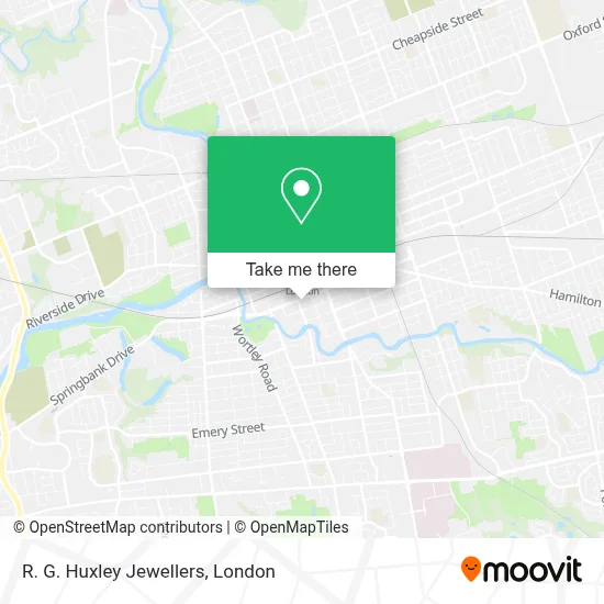 R. G. Huxley Jewellers map
