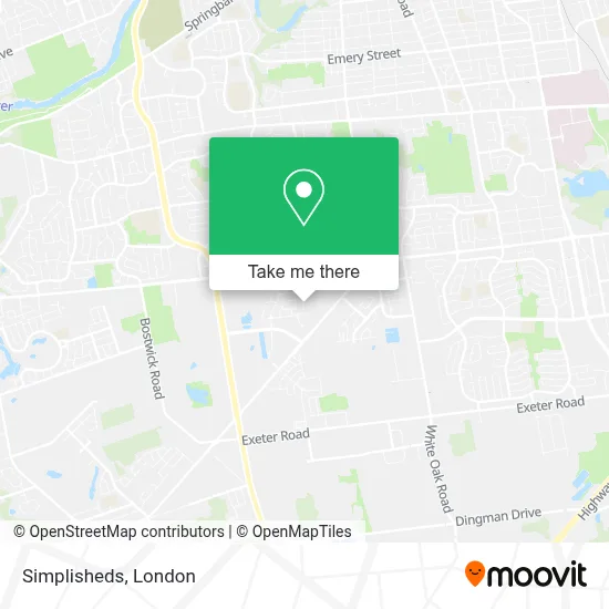 Simplisheds map