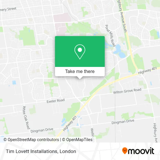 Tim Lovett Installations map