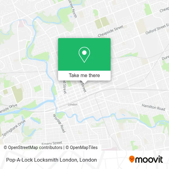 Pop-A-Lock Locksmith London map