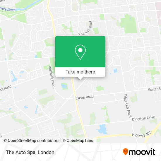 The Auto Spa map