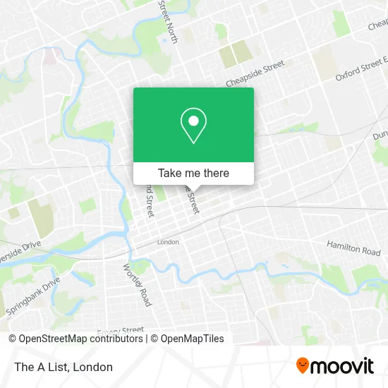 The A List map