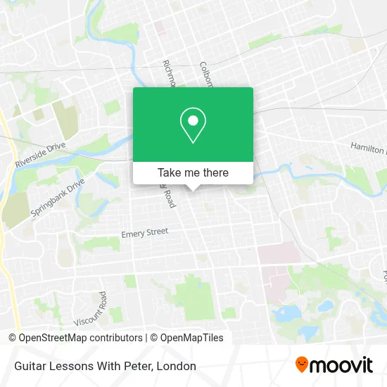 Guitar Lessons With Peter map