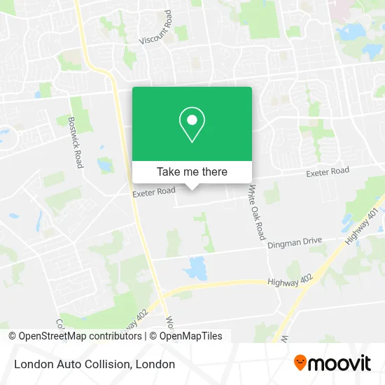London Auto Collision map
