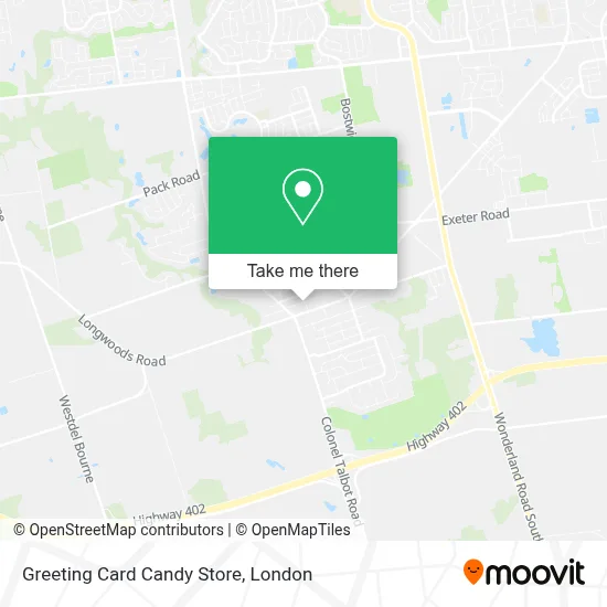 Greeting Card Candy Store map