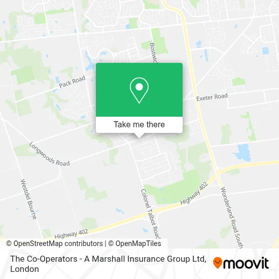 The Co-Operators - A Marshall Insurance Group Ltd map