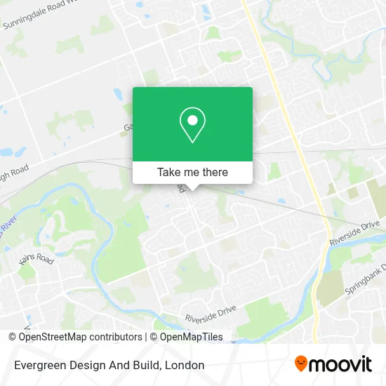 Evergreen Design And Build map