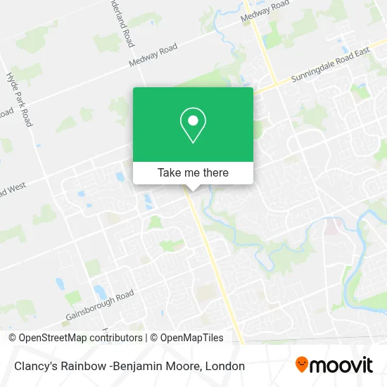 Clancy's Rainbow -Benjamin Moore map