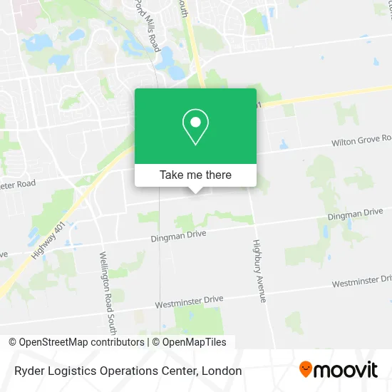 Ryder Logistics Operations Center map