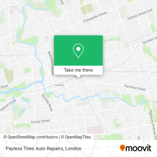 Payless Tires Auto Repairs map