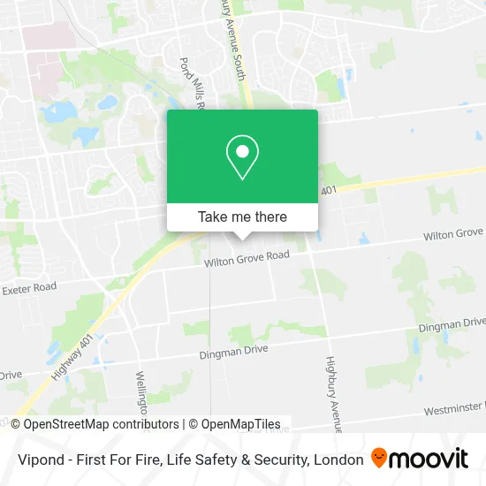 Vipond - First For Fire, Life Safety & Security map
