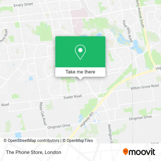 The Phone Store map