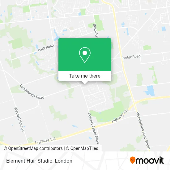 Element Hair Studio map