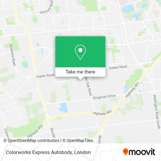 Colorworks Express Autobody map