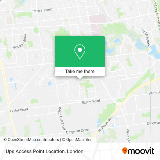 Ups Access Point Location map