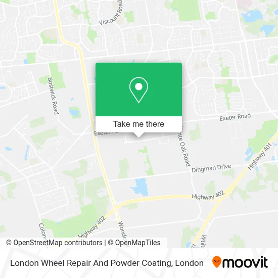 London Wheel Repair And Powder Coating map