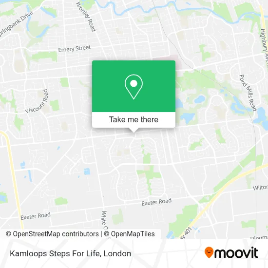 Kamloops Steps For Life map