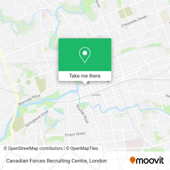 Canadian Forces Recruiting Centre map