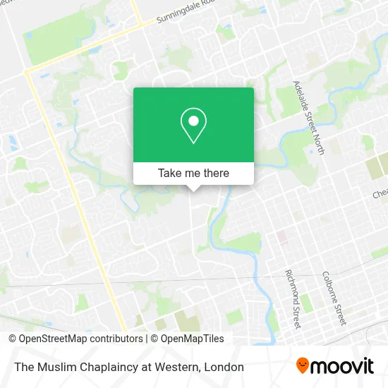 The Muslim Chaplaincy at Western map