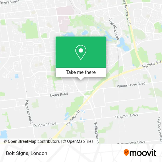 Bolt Signs map