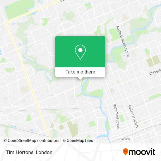 Tim Hortons map