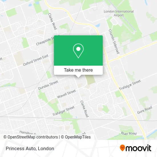 Princess Auto map