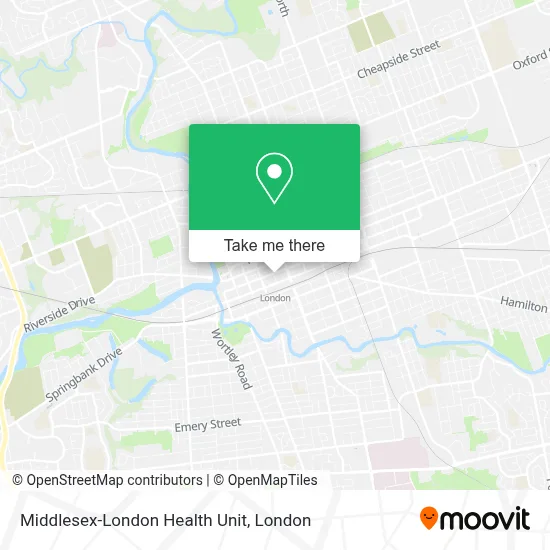 Middlesex-London Health Unit map
