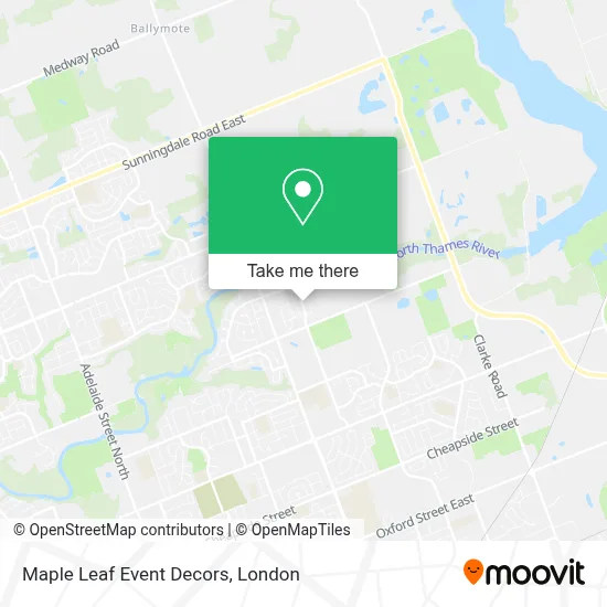 Maple Leaf Event Decors map