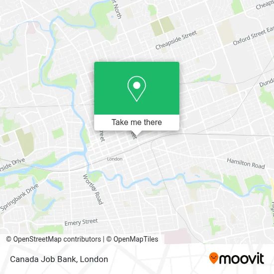 Canada Job Bank map