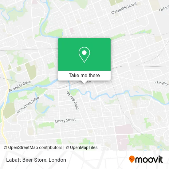 Labatt Beer Store map