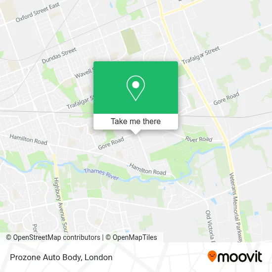 Prozone Auto Body map