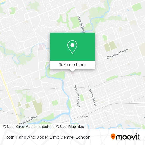 Roth Hand And Upper Limb Centre map