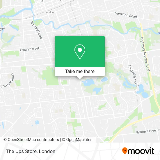 The Ups Store map