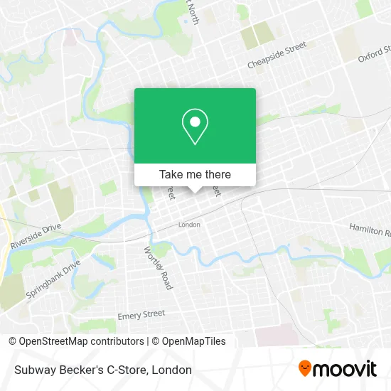 Subway Becker's C-Store map